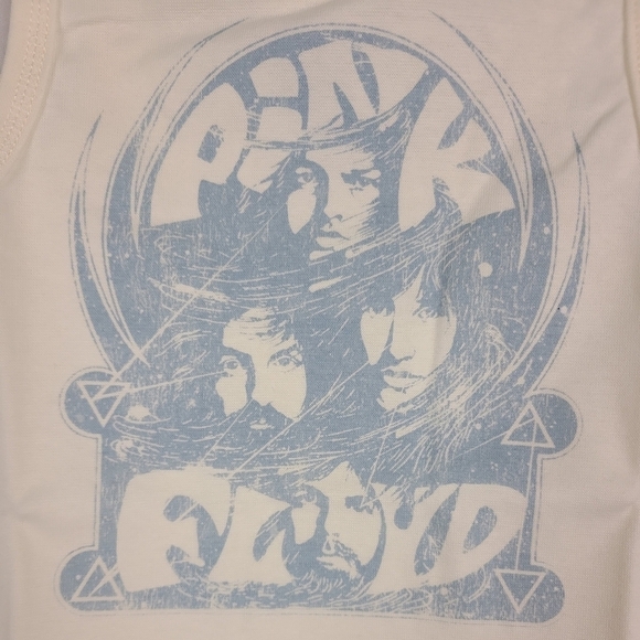 NEW Pink Floyd Forever 21 Graphic Tank Ivory Blue Size M. NWT - Picture 2 of 4